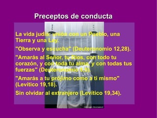 Consecuencia de la dispersión: - Askenazíes (Europa oriental y occidental). - Sefardíes (cuenca mediterránea). El mundo religioso judío contemporáneo:dos corrientes. - Ortodoxa y tradicionalista. - Liberal o reformada, y conservadora. Corrientes