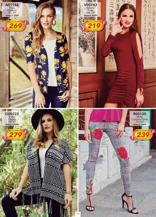 11
A01946
Blusa
Ultramar
XG, XX
Antes a: $329
PRECIO ESPECIAL
$269PC5620760
V00743
Vestido
Tinto
ME, GR
Antes a: $399
PRECIO ESPECIAL
$219PC0516969
G00222
Suéter
Negro
GR, UT
Antes a: $499
PRECIO ESPECIAL
$279PC9821532
R00105
Malla
Cuadros Flores
CH, XG
Antes a: $499
PRECIO ESPECIAL
$239PC2218447
 