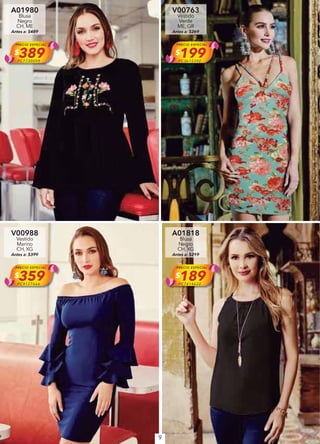 9
A01980
Blusa
Negro
CH, ME
Antes a: $489
PRECIO ESPECIAL
$389PC7730099
V00763
Vestido
Verde
ME, GR
Antes a: $269
PRECIO ESPECIAL
$199PC3615392
V00988
Vestido
Marino
CH, XG
Antes a: $399
PRECIO ESPECIAL
$359PC9127666
A01818
Blusa
Negro
CH, XG
Antes a: $219
PRECIO ESPECIAL
$189PC7414622
 