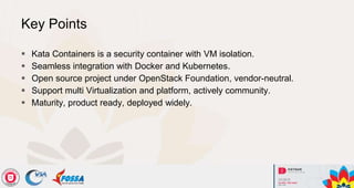 Kata Container - The Security of VM and The Speed of Container ...