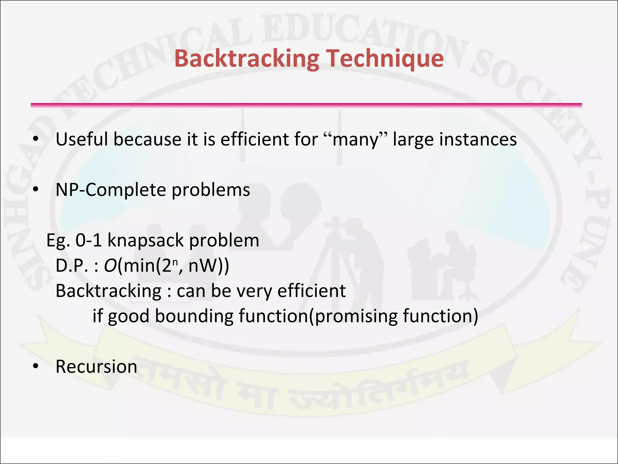 01 knapsack using backtracking | PPT | Computing | Technology & Computing