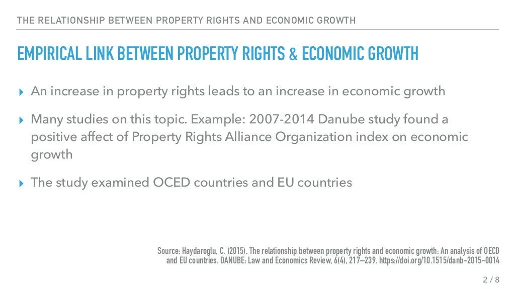 The Relationship Between Property rights and Economic Growth