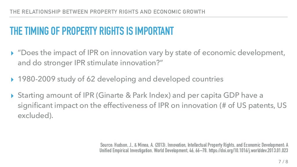 The Relationship Between Property rights and Economic Growth