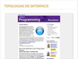 TIPOLOGIAS DE INTERFACE

 