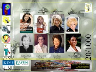 Cathleen Black Hearst Ursula Burns Xerox Linda Quam Ovations Irene Rosenfeld Frito-Lay 20/1000 Anita Roddick Body Shop Mary Kay Ash Martha Stewart Debi Fields Mrs Fields’ 