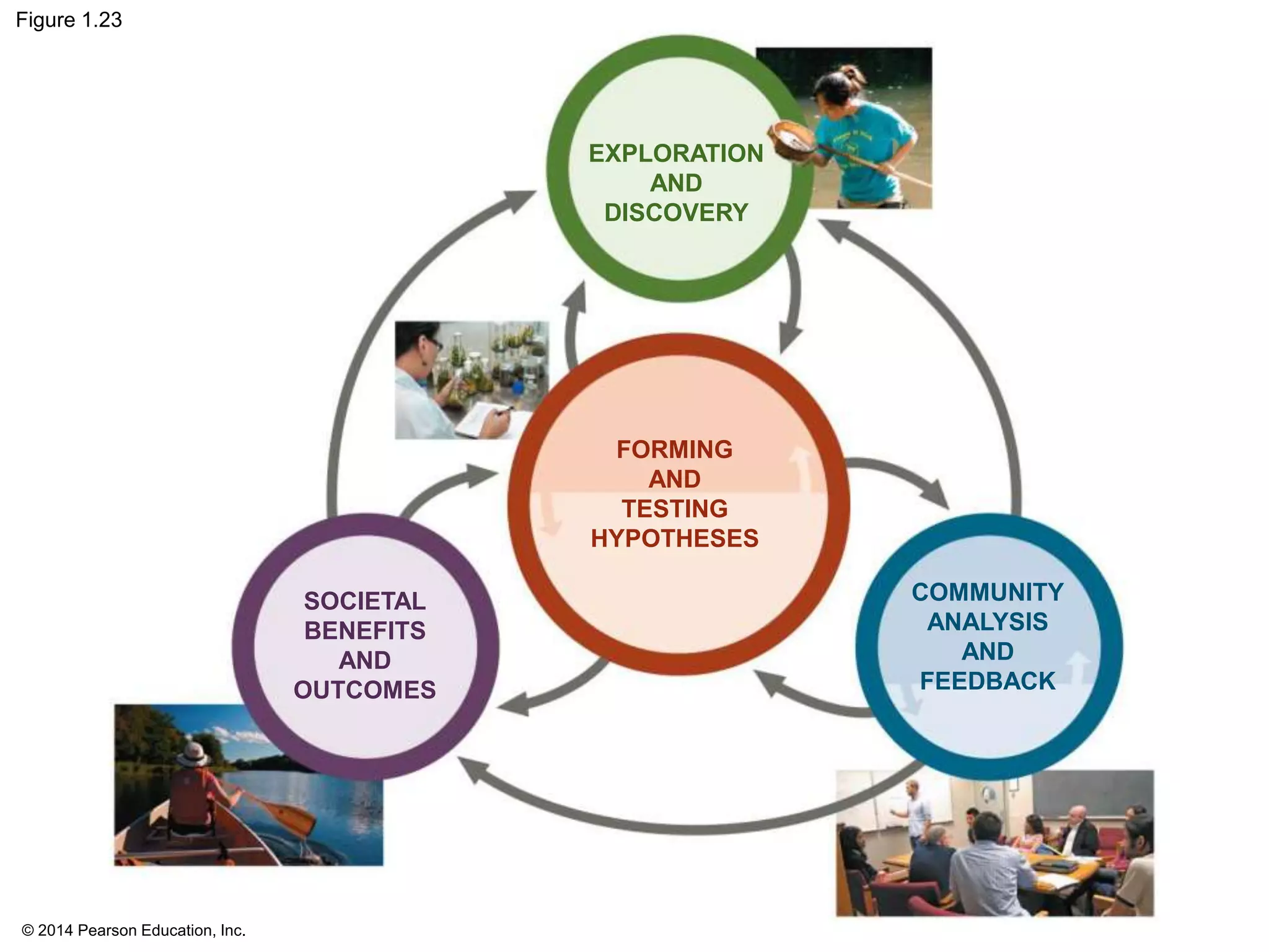 © 2014 Pearson Education, Inc.
Figure 1.23
EXPLORATION
AND
DISCOVERY
FORMING
AND
TESTING
HYPOTHESES
SOCIETAL
BENEFITS
AND
OUTCOMES
COMMUNITY
ANALYSIS
AND
FEEDBACK
 