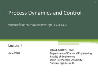 Comprehensive Introduction to Process Dynamics and Control in Chemical ...