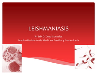 LEISHMANIASIS
R1 Erik D. Cuyo Gonzales
Medico Residente de Medicina Familiar y Comunitaria
 