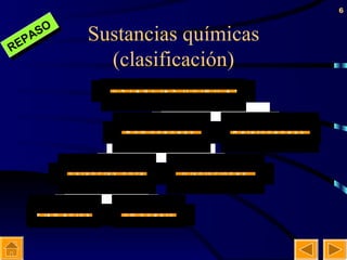 Sustancias químicas (clasificación) REPASO 
