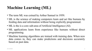 Computer Ml 01_Machine Learning.pptx and made by students | PPTX