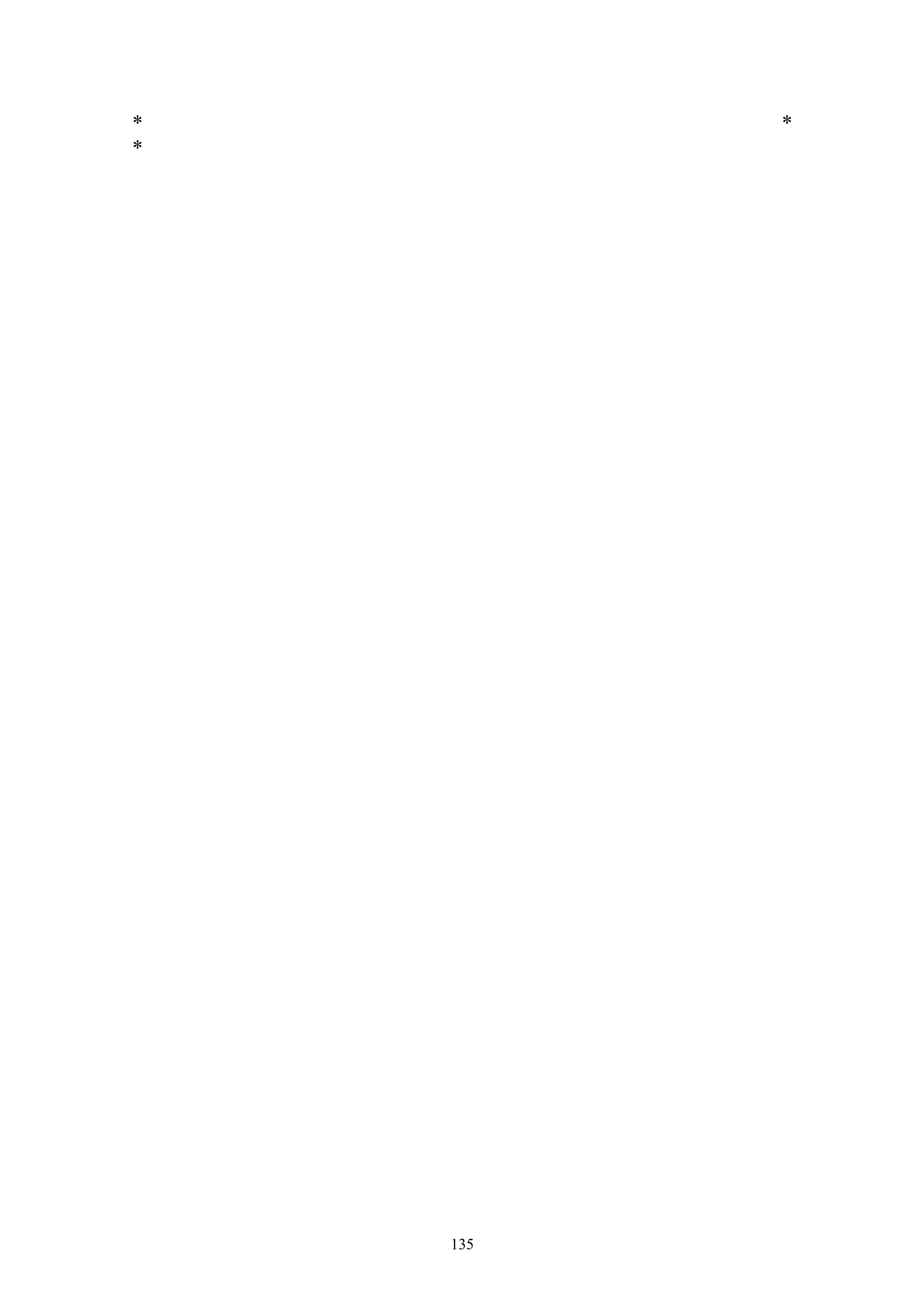 *         *
*




    135
 