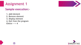 Sample execution:-
Assignment 1
 