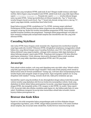 Webdesign dasar : 01 mengenal dunia web | DOCX