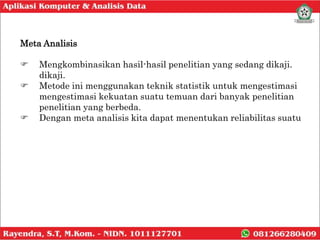 01 Metode Pengumpulan Data - Mata Kuliah Aplikasi Komputer dan Analisis ...