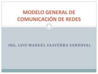 MODELO GENERAL DE
   COMUNICACIÓN DE REDES



ING. LUIS MANUEL SAAVEDRA SANDOVAL
 