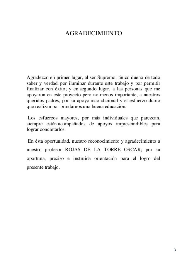 Agradecimiento para monografia