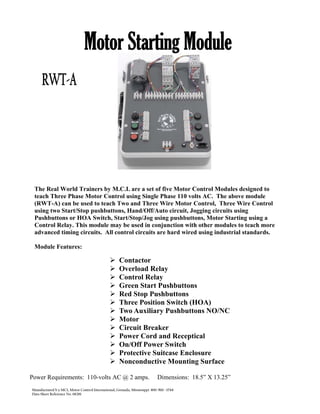 01 motor starting module_rwt-a | PDF