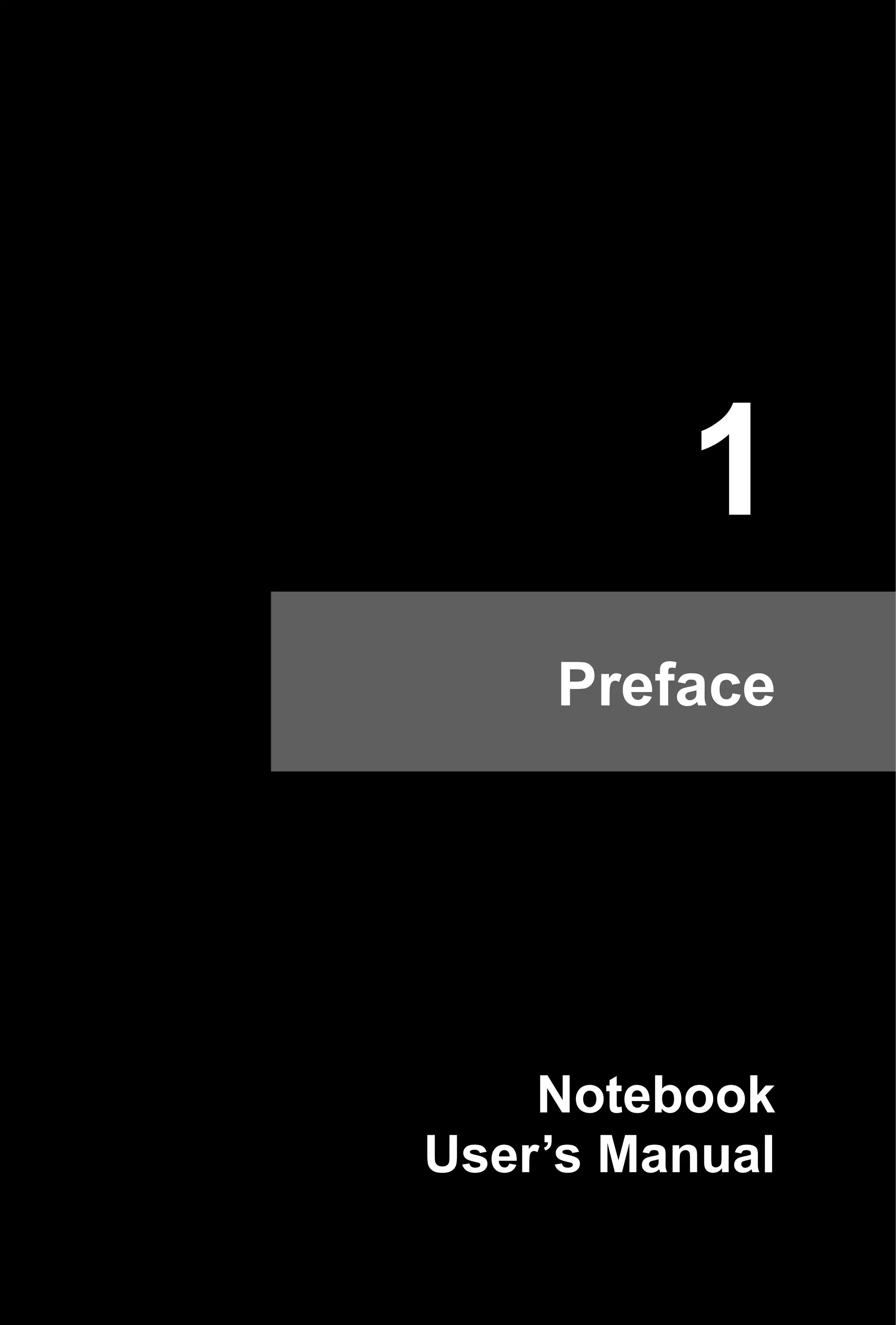 Preface
1
Notebook
User’s Manual
 