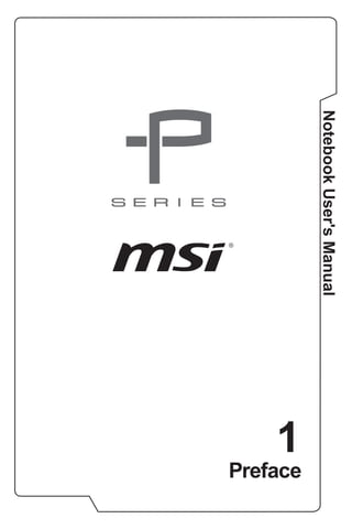 MSI PX60 Prestige (GTX 950M) User Manual PDF Download (English.