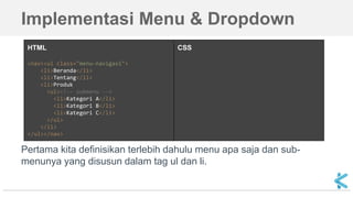 CSS Eksperimen - 03-1 navigasi dasar | PPT