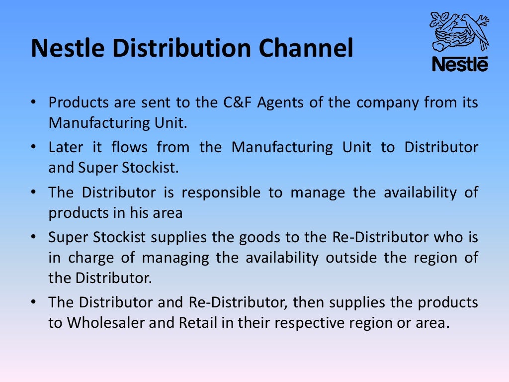 01 nestle sales and distribution