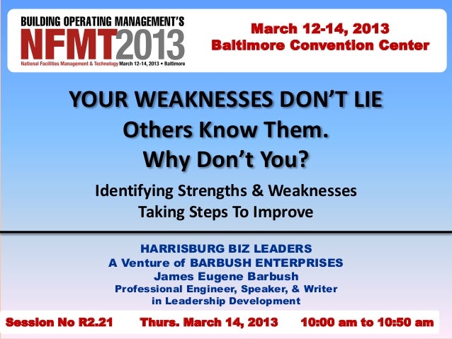 your weaknesses dont lie professional weaknesses