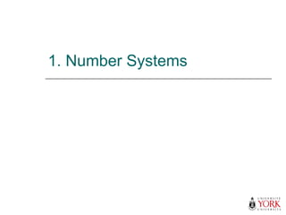 1. Number Systems 
