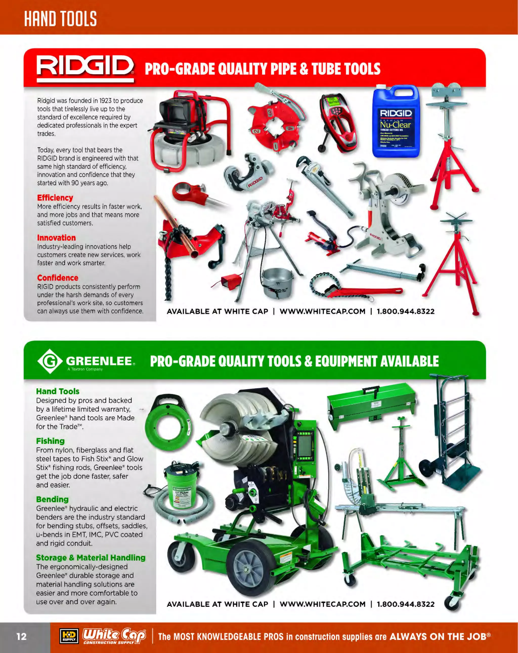 ~

Visit White Cap's WOC Branch @ Booth C4355

...... CONCRETE

FREE BACKPACK • SHOW SPECIALS • PRIZES • GIV EAWAYS*

~ WORLDoF

THESE SPECIAL TRADER DEALS AVAILABLE ALL MONTH AT YOUR LOCAL BRANCH!

LL300 LASER LEVEL

LL400 LASER LEVEL

Accuracy: +J/J2" @ 100', 1,JOO' diameter

Accuracy: +1/ 16"@ 100', 2,600 ' diameter

Self-leveling range: ±5 degrees (electronic)
Out-of-level indication: Yes
Battery life: 90 hr. alkaline, 45 hr NiMH
Water resistant: Yes
Field calibration: Yes
Warranty duration: 5 years
Includes: laser, HL450 receiver, case

Fully automatic self-leveling
Self-leveling range: ±5 degrees
Battery life: 90 hr. alkaline
Provides easier setup and less
mechanical parts
Warranty duration: 5 years
Includes: laser, HL700 receiver, case

299LL300

299LL400

AUTO-LEVEL KIT

ALUMINUM TRIPOD

28X magnification

Extends J ' 6" to 6' 1"

Double-sided, continuous horizontal
tangent drives
Convenient horizontal angle measurement
Built-in bubble mirror
Includes: P
lumb bob, rain hood, hex wrench,
adjusting pin, tripod, rod, hard case

Lightweight and tough
Brushed aluminum finish
Carrying strap

$8999
299AL28M2

29921
61

CST/berger

LASEROMETER
Works with any laser

Digital readout of elevation
Anti-Strobe Sensor
Large 5-inch reception height
Construction site tough
60+-hour battery life with
2 "AA" batteries

Rugged design withstands extreme
jobsite conditions

Rugged design (with IP56 rating) to handle the extreme jobsite conditions
Includes: RL25H rotary laser, RDS detector
with bracket. batteries, aluminum tripod,
8' leveling rod, carrying case

$789 99
299Hl450

1
62RL25HCK

PRICE BEFORE REBATE

D-TECT150
~ BOSCH
WALL SCANNER

GSL-2
~ BOSCH
SURFACE LASER

Calibration-free - ready to use

Perfect for flooring estimators, screed
workers and tilers

Patented Ultra-Wide Band
(UWB) Radar Technology
Includes: (4) "AA" batteries,
carrying case

$50 INSTANT REBATE
BOSD1l41R50

$899 99
1
62DTECT150

PRICE BEFORE REBATE

~ (U/h~~

Projects two laser lines that meet on the floor
surface to determine flatness

$50 INSTANTREBATE

TECH DIGITAL/
ELECTRONIC
IP65 LEVEL
Dust and waterproof

Fast and accurate re-calibration system
2 displays light up
Washable, illuminating electronics
Includes: case
...--

BOSO 1141R50

$549 9
162GSL2

PRICE BEFORE REBATE

PRODUCT NO.
21036524
21036548

SIZE
24"
48"

PRICE
$199.99
$219.99

The MOST KNOWLEDGEABLE PROS in construction supp lies

~ coNsTRucnoNs~·wHiLE suPPuEs LAST

800.944.8322

I Whitecap.com

 