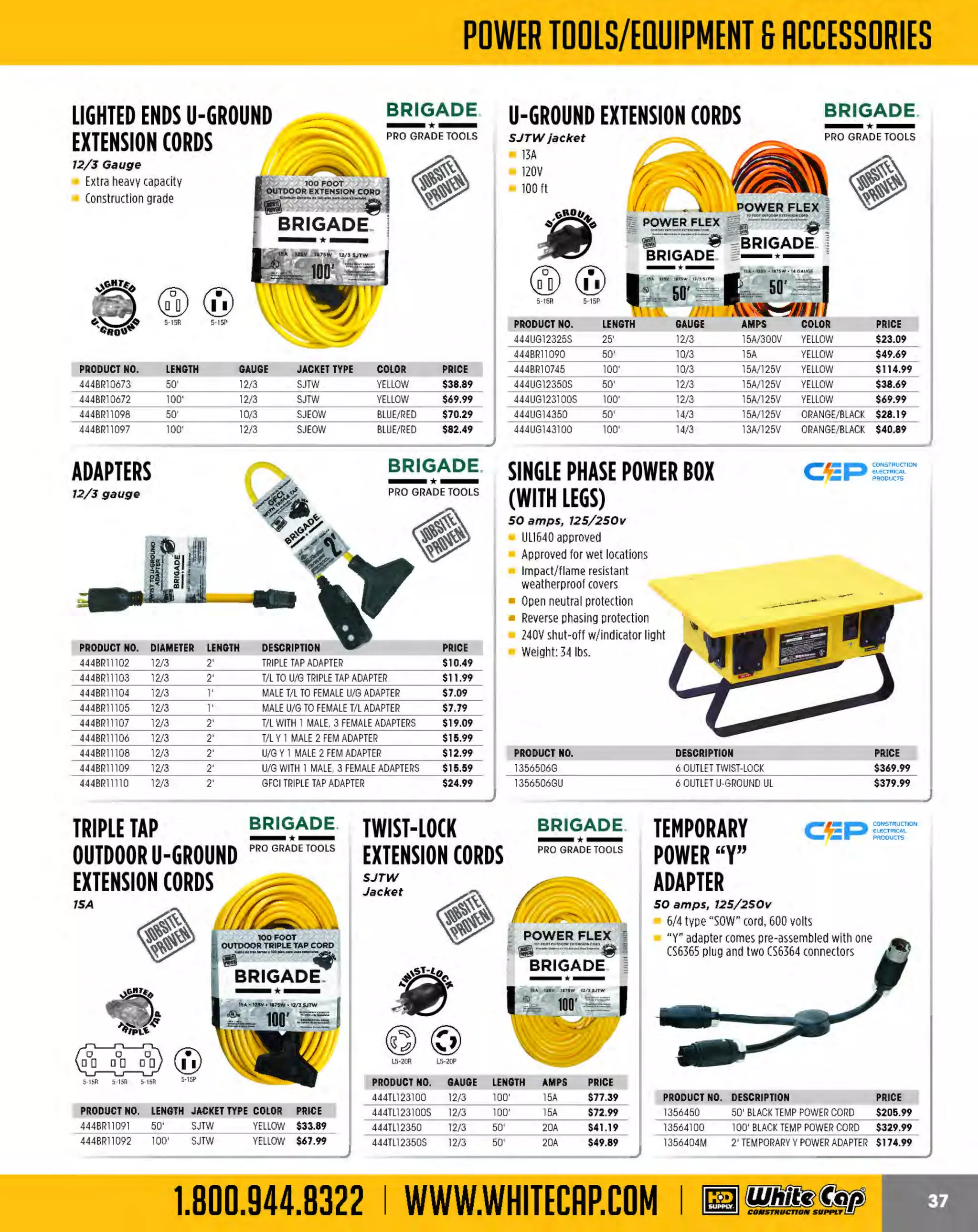 Experience Our MOBILE APP @ Booth BD2

...,.,ii!

~ WORLDoF

~ CONCRETE

ALSO VISIT OUR SAFETY BOOTH OUTSIDE OF CENTRAL HALL BY REGI STR ATION
THESE SPECIAL TRADER DEALS AVAILABLE ALL MONTH AT YOUR LOCAL BRANCH!

te}Husqvarna· OM 220 CORE DRILL HANDLE

PG 280SF
FLOOR GRINDER

te}Husqvarna·

115V, J-speed, 500/1400/ 2900 full load

For both dry and wet drilling
Front handle turns 360 degrees
Equipped with Elgard™ to indicate
~ ,
when machine is overloaded
..... ,
Built-in SoftStart'" electronic limiter ~.if
LED indicator
~

115 volts, 2 hp

The dust guard and vacuum port are
designed to create efficient suction of dust
Ergonomically designed handlebar and
low noise levels
Large range of diamond tooling available
for a wide range of grinding applications

r

fll" -

617966987420

617DM220

DCSSOO PORTABLE te}Husqvarna
DUST EXTRACTOR

OS 250 CORE DRILL STAND

®Husqvarna·

This drlll stand Is to be used wi th the
DH 220 drlll motor

J80·480 volts, 7.4 hp

Two-speed carriage gearbox
Equipped with guide rollers which stabilize
for accurate drilling
The carriage has an universal quick
connection plate
Adjustment screws on base plate,
carriage and back support

Three-way filtering system with
rate of 99.9%@ 1micron
Built-in phase correction
Can be used for wet and dry
applications
Includes: 27 foot, 3" hose

s9399 99
6170(5500

PG 820 FLOOR
GRINDER/POLISHER

te}Husqvarna· SHAFT EXTENSION
AND ADAPTORS

J80-480 volts, 17 hp

Dual Drive Technology'" enables the
operator to control md1v1
dual
speed and direction of the
planetary head and satellite discs
Patented twm motor drive system
Triple-headed grinder

®Husqvarna·

Used to drlll deep holes
~

- -•

1-"' A
,

•

·

CALL FOR PRICING

617PG820

S26 HEPA DUST EXTRACTOR
Features certified HEPA filters that traps and
prevents the most dangerous dust from being
released in the air

T contents are deposited directly into our our unique
ank
Longopac• bags for dust-free disposal
Can be connected to power tools to extract freshly cut
concrete dust
On-board storage for easy access to wand and floor tool
Filter cap with thumb screws for fast, easy filter changes
Includes: Hose, 2-pc wand attachment with floor tool

617541400067

~Erfflator

PRESSURIZED WATER TANK
W/HOSE
18 volt, 1 ah
.6

Capacity of 3.96 gal.
Operates for 20 minutes before refilling
Includes: Li-ion battery, charger, 10 foot hose

$2238 99
10420900059A

617WT15

The MOST KNOWLEDGEABLE PROS in construction supplies

800.944.8322 I Whitecap.com

®Husqvarna·

 