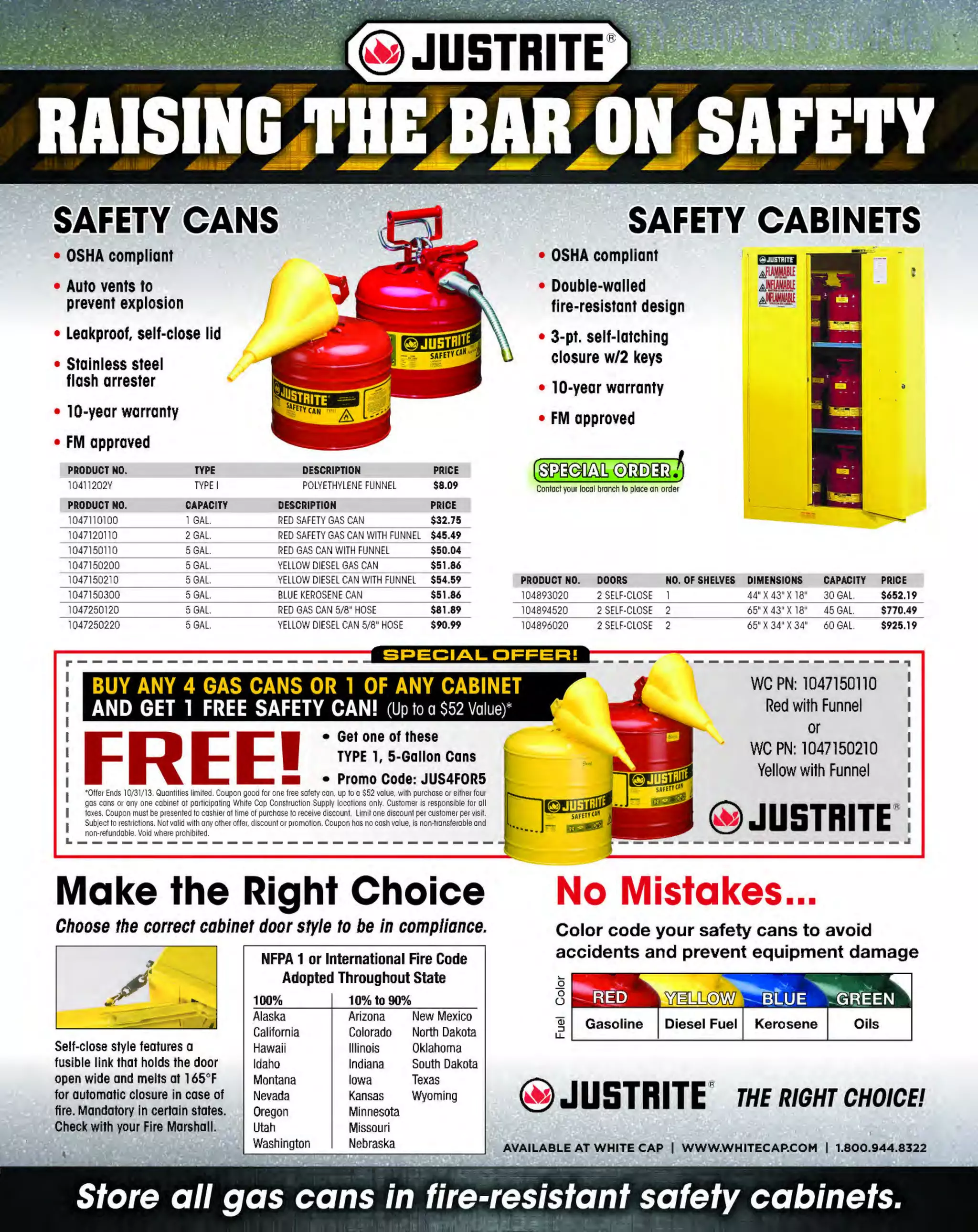 Experience Our MOBILE APP @ Booth BD2
ALSO VISIT OUR SAFETY BOOTH OUTSIDE OF CENTRAL HALL BY REGI STR ATION
THESE SPECIAL TRADER DEALS AVAILABLE ALL MONTH AT YOUR LOCAL BRANCH!

WET PATCH"

DOT REPAIR MIX

Roof leak repair

Industrial grade repair mix

All weather
Seals leaks on wet or dry surfaces
Works even under water or
in driving rain
7 year warranty

PROOUCTNO.
113208WP11
113208WPI
113208WP35
113208WP5

Ready for traffic in 1hour
Ultra durable - over 9,500 psi ultimate
strength (neat bag)
B
,000 psi ultimate strength (100% extension)
Apply 1/2" to 6" thick neat and up to 24" thick
when extended 100%with rock
Crack resistant, non-shrink, long life formula
55 lb. bag

SIZE

llOZ.
lGAL.
3.5 GAL.
SGAL.

$59.95
$99.95

WUNDERFlxx·
Concrete patching compound

Single coat application
Easy sanding and ultra-smooth finish
Superior adhesion, durable and long lasting
Paint on in as little as 3 hours
SO lb.bag

433RSDOTR55

TRU. SELF-LEVELING
POLISHED OVERLAY
Topping, resurfacer and
underlayment

Foot traffic in 2-3 hours
Polishable or epoxy coat
in 12 hours
5,000 psi in 24 hours
SO lb. bag

433RSWF50

Rapid Set® the
is

SMARTER SOLUTION
for your flooring needs
• Easy installation with virtually no maintenance
• Place floor toppings the same day
• Polish the next day

<.!1 4 ::-:l,.-...
.

~~l~

The MOST KNOWLEDGEABLE PROS in construction supplies

800.944.8322 I Whitecap.com

...,.,ii!

~ WORLDoF

~ CONCRETE

 