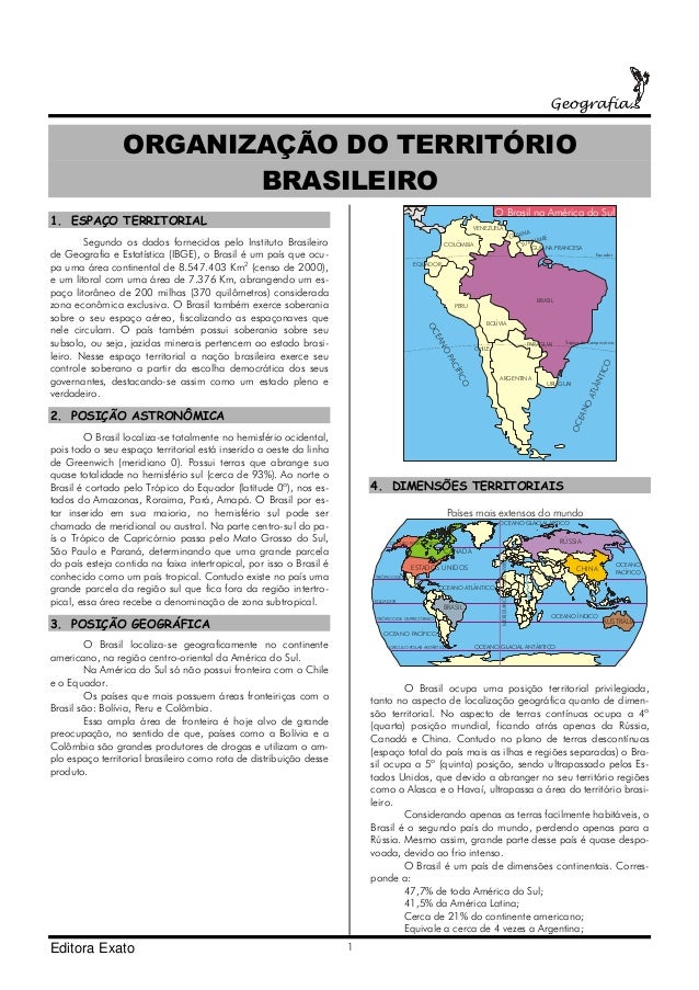 Explique, Com Suas Palavras, O Que Signfica Território Nacional. – MDBRP