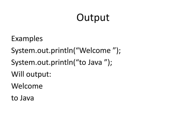 01 output in java | PPT