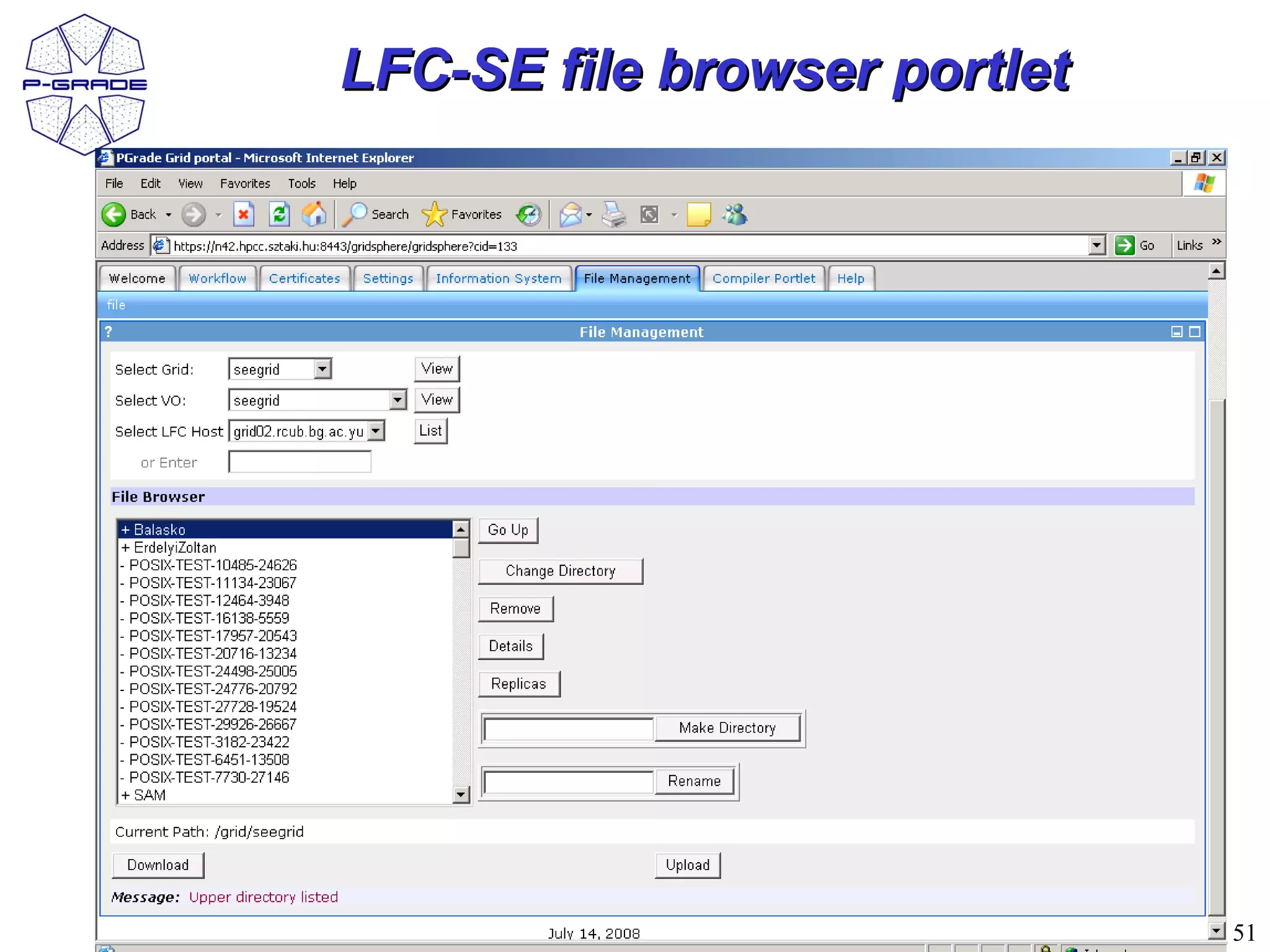 LFC-SE file browser portlet




                              51
 