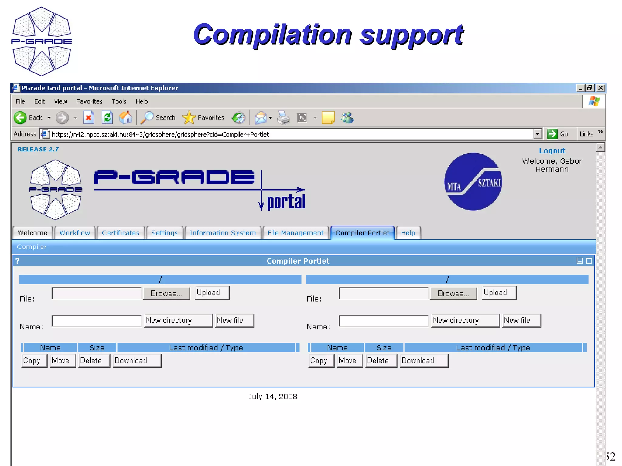 Compilation support




                      52
 