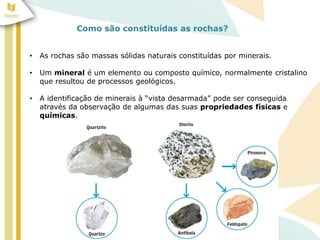 01 paisagens geológicas e minerais das rochas | PPT
