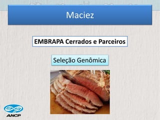 Maciez
EMBRAPA Cerrados e Parceiros
Seleção Genômica
 