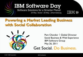 Powering a Market Leading Business
with Social Collaboration

                                        Pam Chandor | Global...