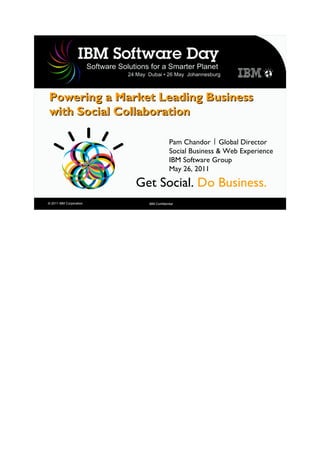 Powering a Market Leading Business
with Social Collaboration

                                        Pam Chandor | Global...