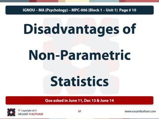 01 parametric and non parametric statistics