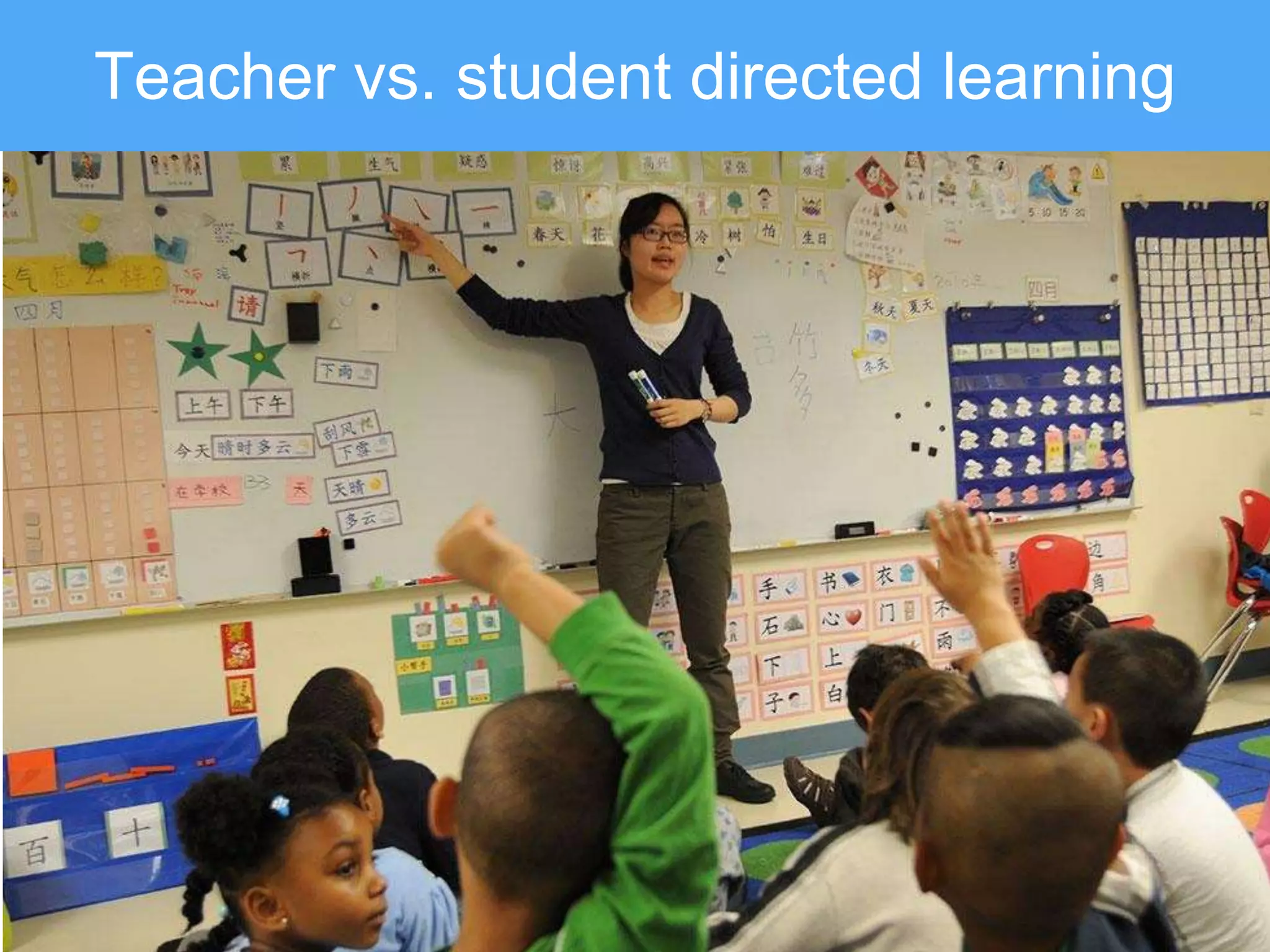 Teacher vs. student directed learning
 