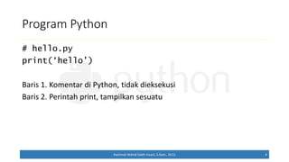 #1 PENGENALAN PYTHON | PPTX