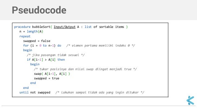 Algoritma dan Struktur Data pengurutan bubble