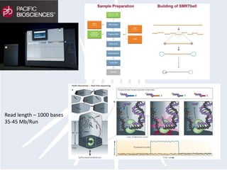 Readlength – 1000 bases35-45 Mb/Run