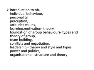 01 Personality Organization Behaviour Ppt