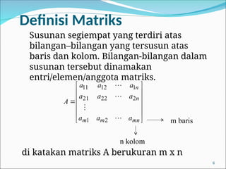 [01] Pertemuan 1 - Matriks dan Operasinya 2018.ppt