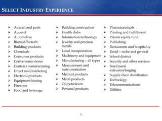 Breadth and depth of services