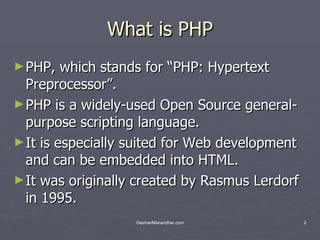 01 Php Introduction | PPT