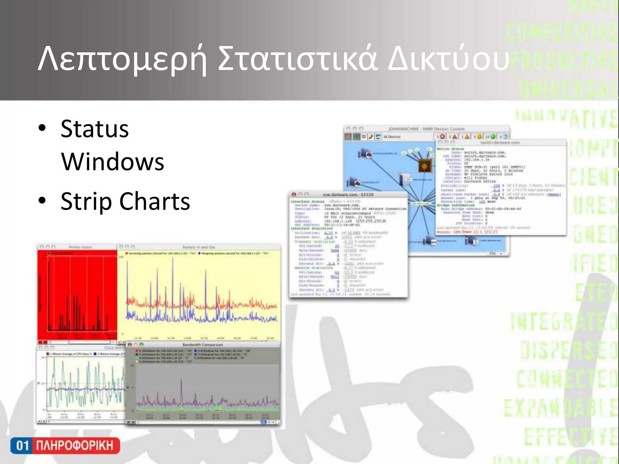 Status WindowsStrip ChartsΛεπτομερή Στατιστικά Δικτύου