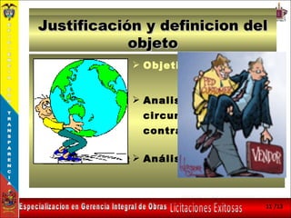 Politicas del Contratante   Contratacion Remuneracion   Control Manejo administrativo Justificación y definicion del objeto Objetivos específicos Analisis de las circunstancias del contrato Análisis de riesgos 