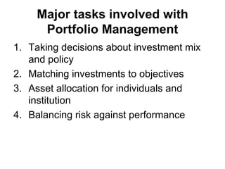 Portfolio Management Introduction Introduction portfolio management | PPT